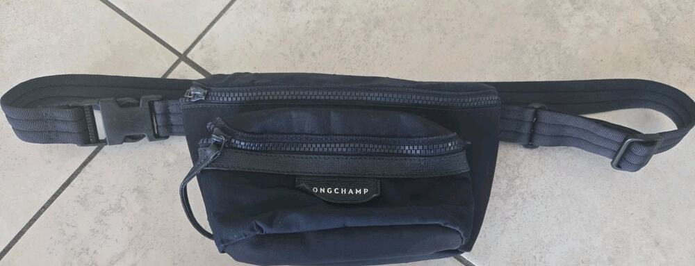 LONGCHAMP BLUE NYLON CROSSBODY BELT WAIST FANNY PACK BAG